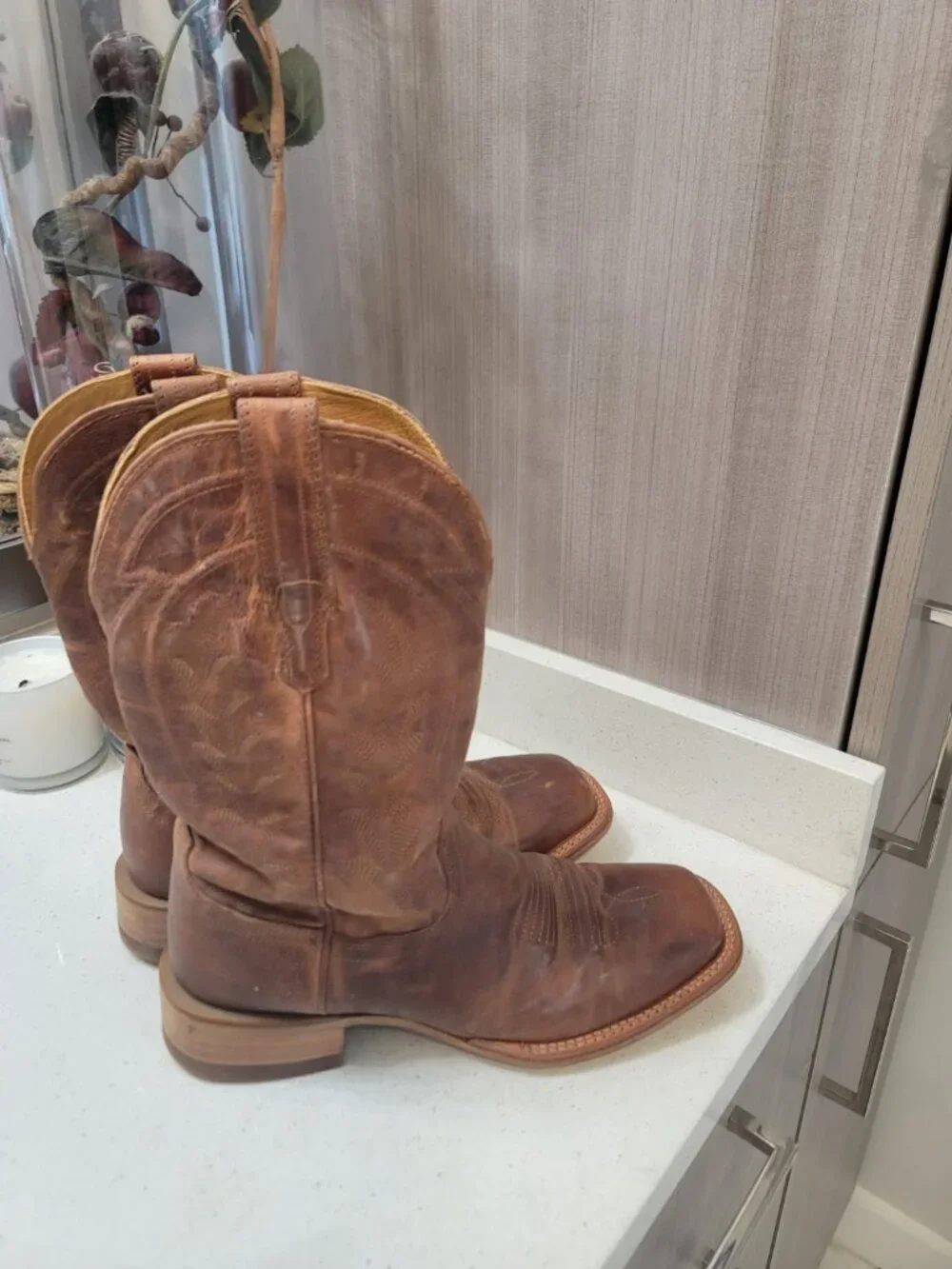 Tecovas The Cartwright Men's US Size 8.5D Trumbleweed Shrunken Calf Cowboy Boots